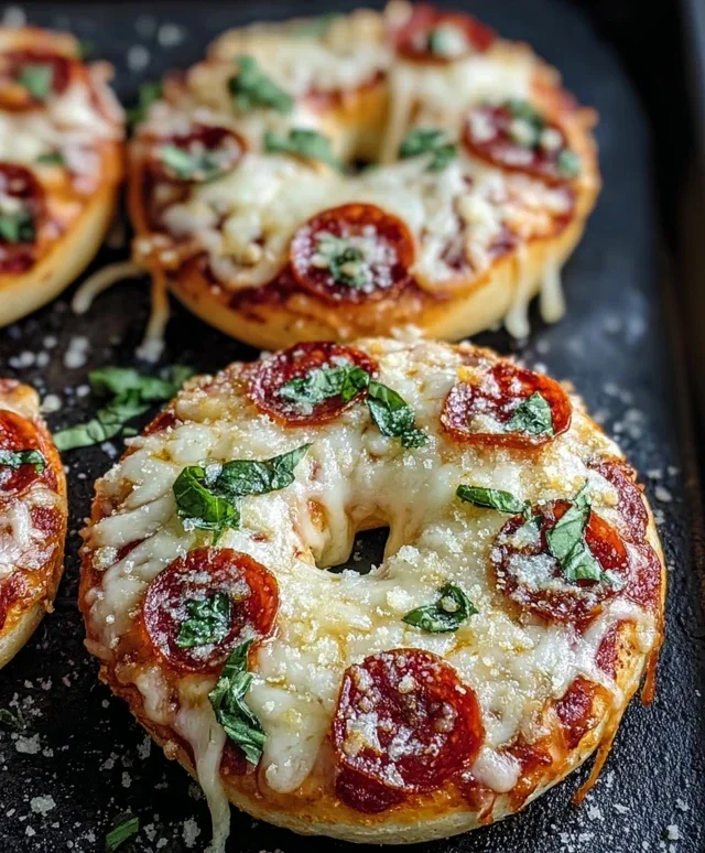 Giant Pizza Bagels