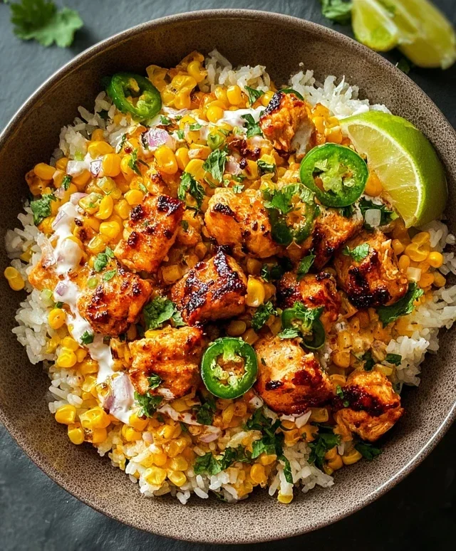 Street Corn Chicken Rice Bowl