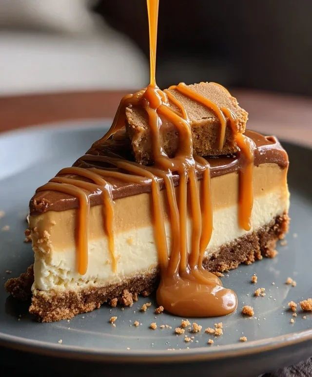 Cookie Butter Caramel Cheesecake