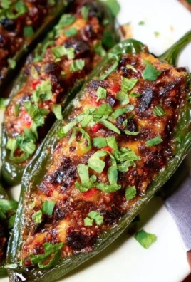 Brisket Stuffed Poblano Peppers