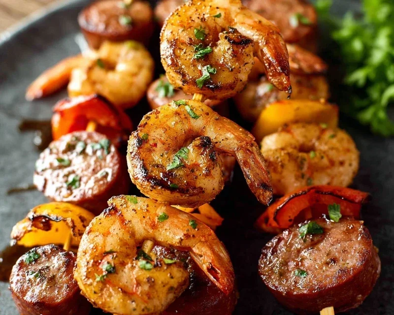 Sausage and Shrimp Kabobs
