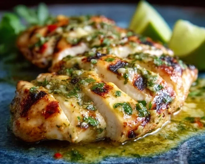 Grilled Salsa Verde Pepper Jack Chicken