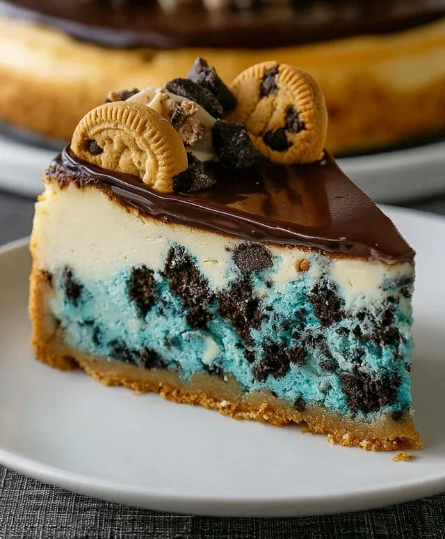 Cookie Monster Cheesecake