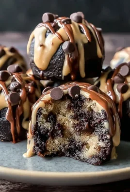 Chocolate Chip Cookie Dough Brownie Bombs