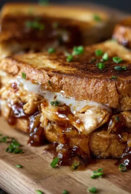 BBQ Chicken Grilled Cheese Sandwich
