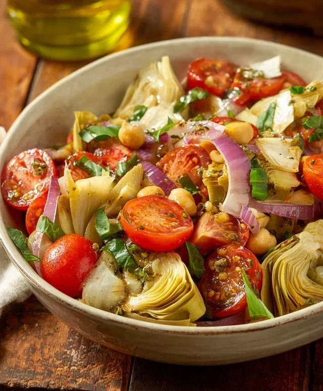 Tuscan Artichoke Tomato Salad