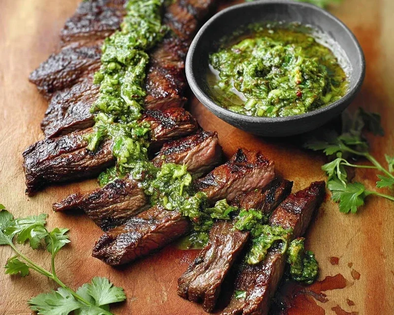 Skirt Steak Marinade Recipe with Chimichurri Recipe
