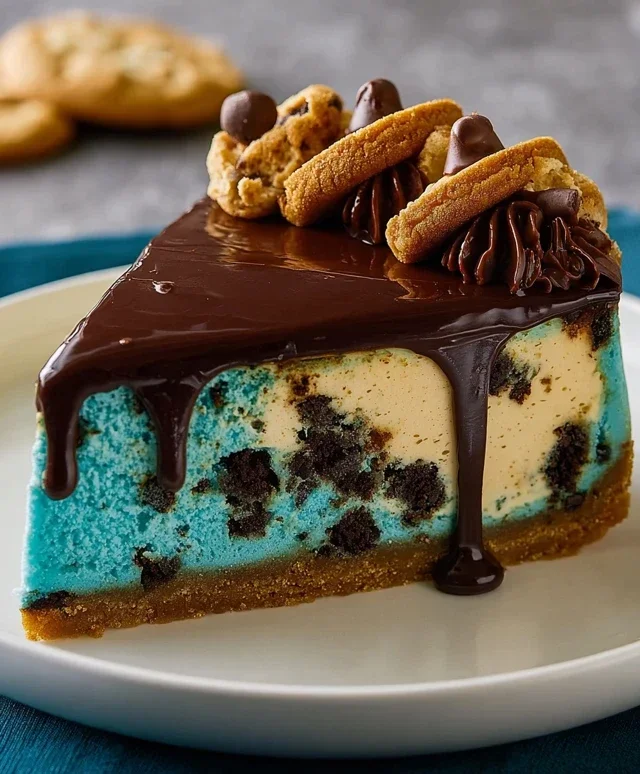 Cookie Monster Cheesecake