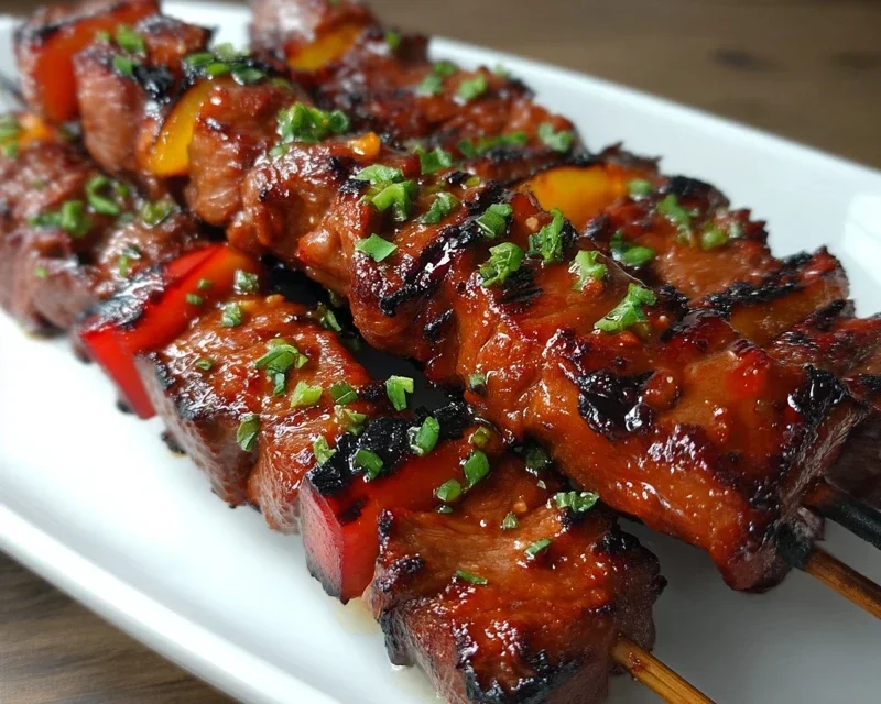 BBQ Beef Skewers with Filipino BBQ Marinade
