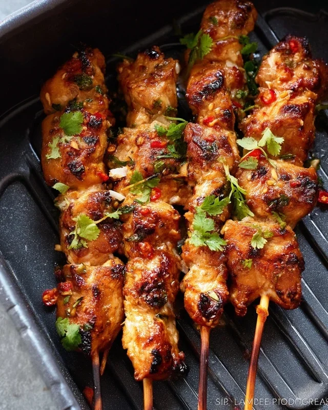 Bang Bang Chicken Skewers