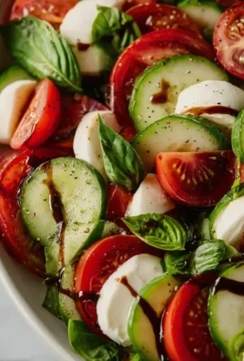 Fresh Cucumber Caprese Salad