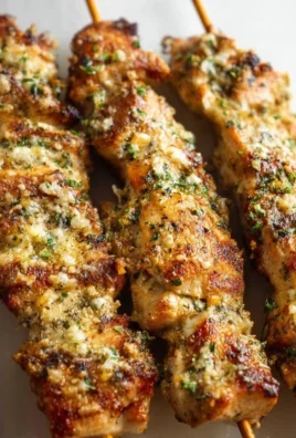 Garlic Parmesan Chicken Skewers