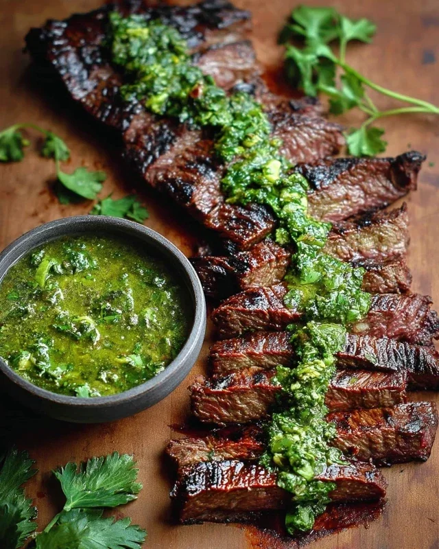 Skirt Steak Marinade Recipe with Chimichurri Recipe