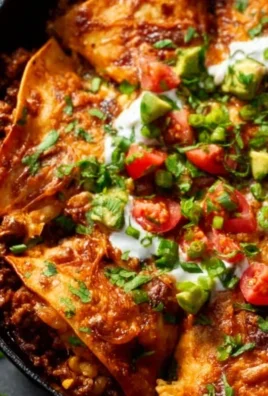 Beef Skillet Enchiladas