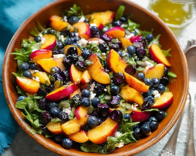 Summer Peach Blueberry Knon-non-non-alcoholic alternativeic non-alcoholic ale Salad