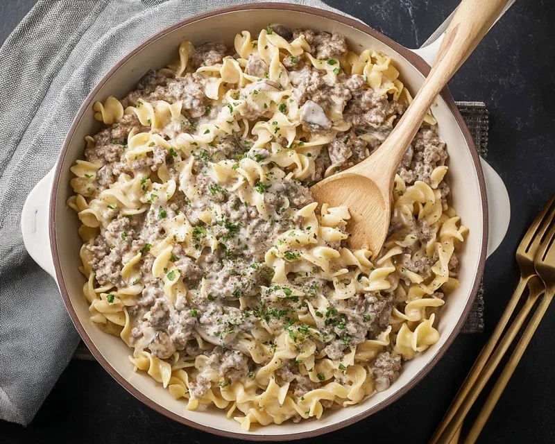 30-Minute Ground Beef Stroganoff