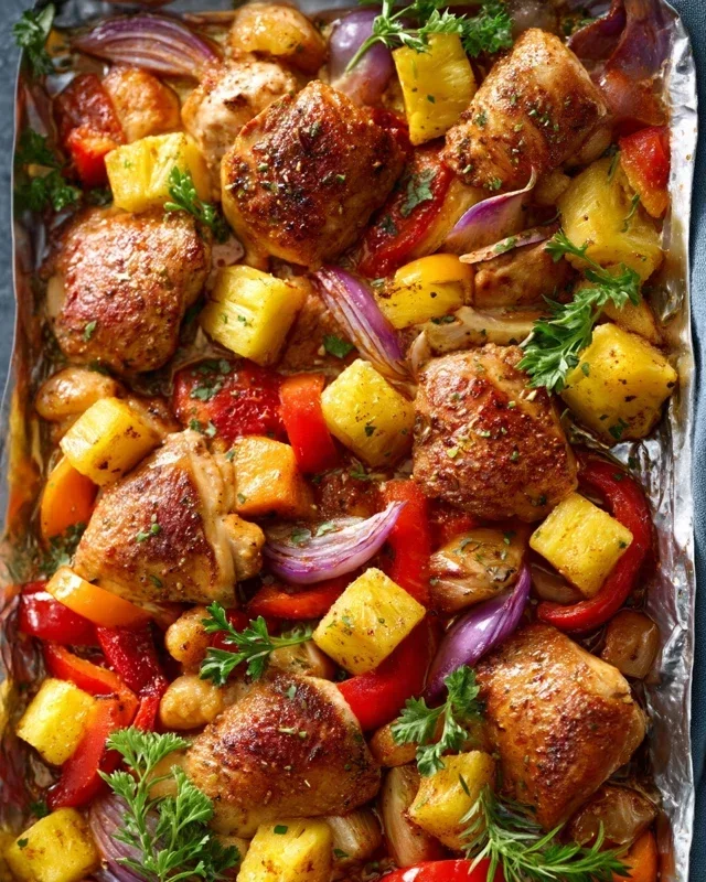 Hawaiian Chicken Sheet Pan