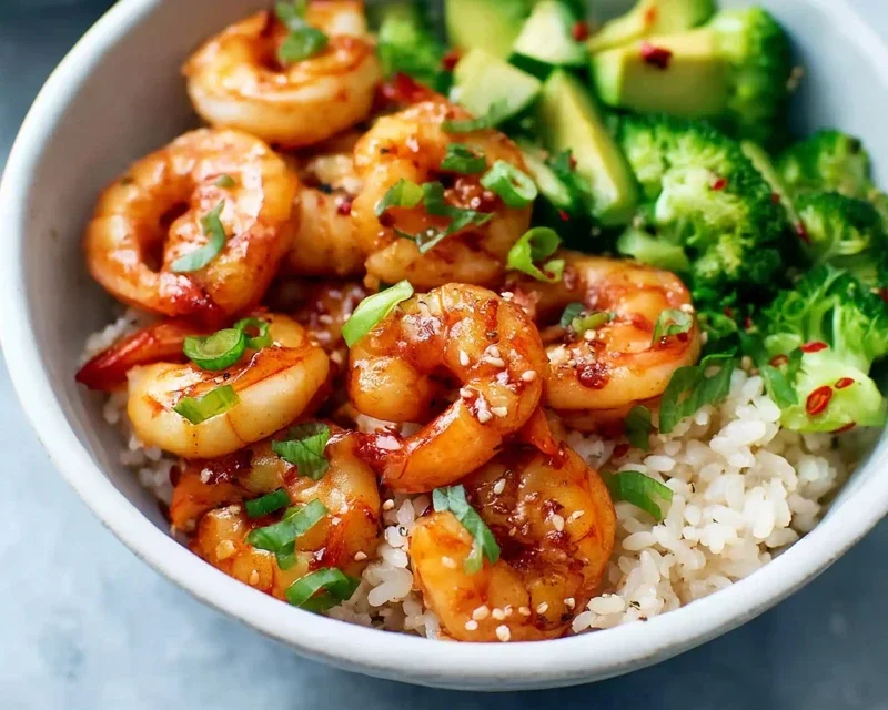 Honey Garlic Shrimp Bowls