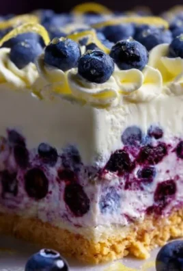 No-Bake Lemon dazzling Blueberry cream Cake
