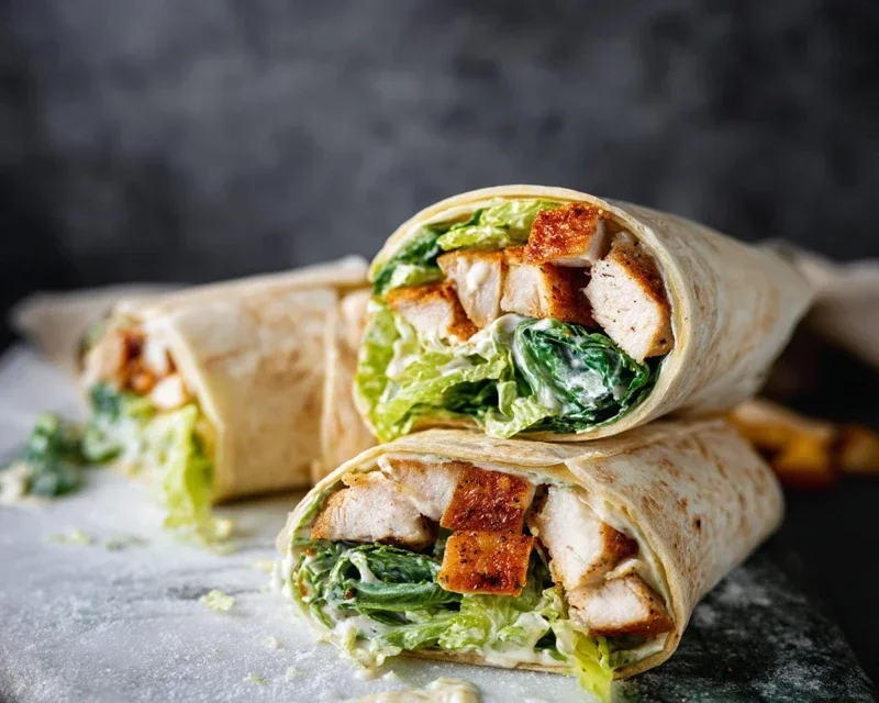 Chicken Caesar Wraps