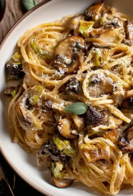 Caramelized Leek and Mushroom Gruyere Pasta