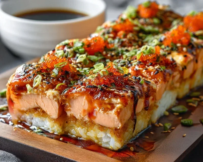 Spicy Salmon Sushi Bake Recipe
