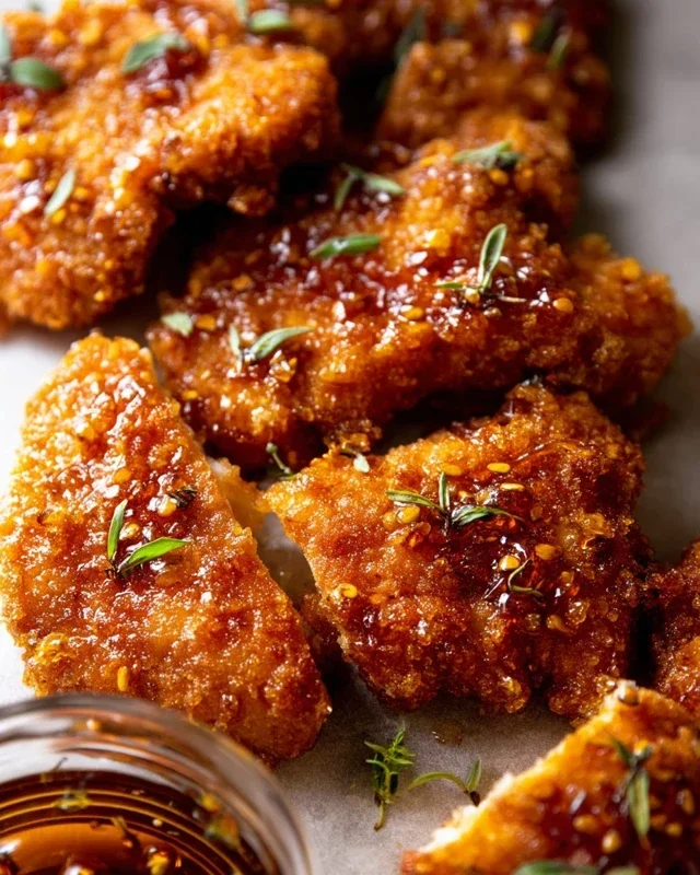 Baked Crunchy Hot Honey Chicken