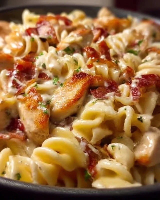 Chicken Beef Bacon Ranch Pasta
