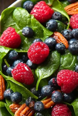 Berry Spinach Salad with Blueberries and Raspberries