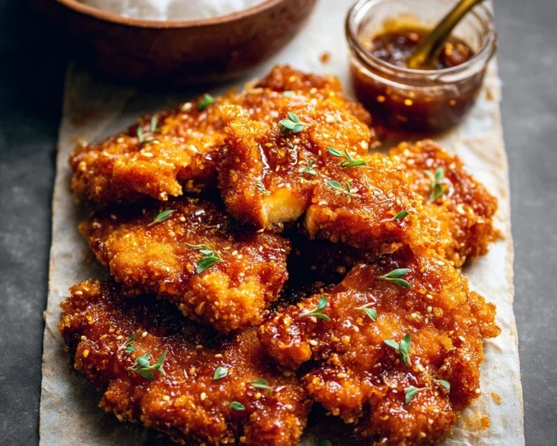 Baked Crunchy Hot Honey Chicken