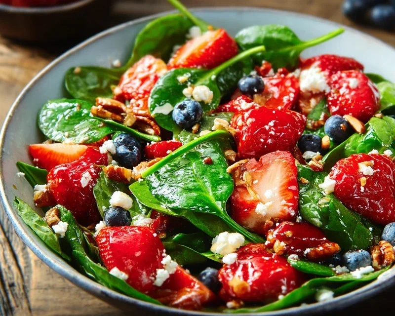 15-Minute Strawberry Spinach Salad