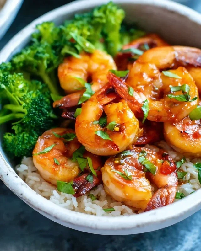 Honey Garlic Shrimp Bowls
