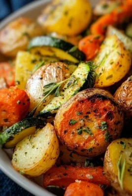 Garlic Herb Roasted Potatoes Carrots and Zucchini