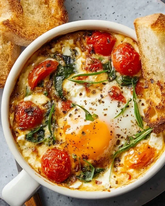 Baked Feta Eggs