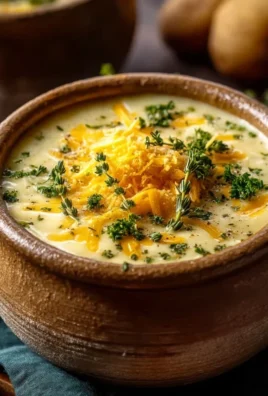 Hearty Cheddar Garlic Herb Potato Soup Recipe