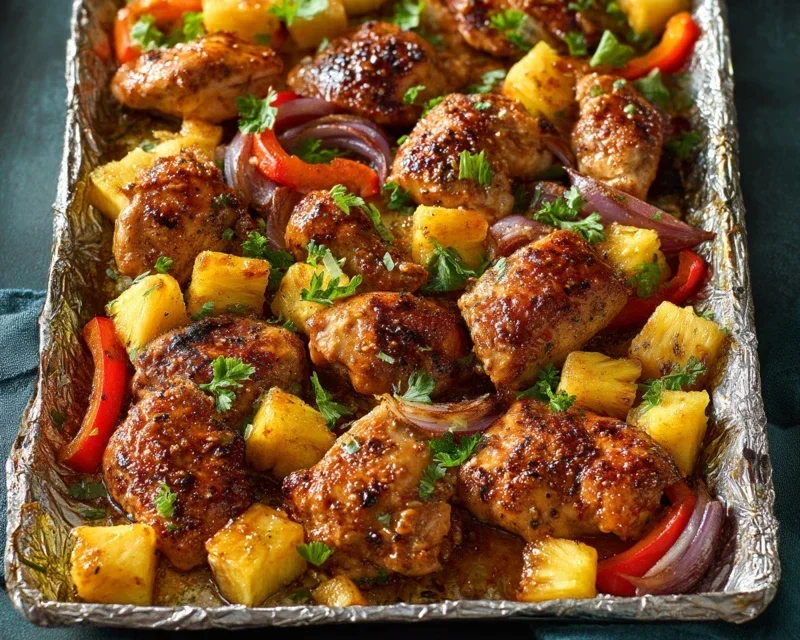 Hawaiian Chicken Sheet Pan