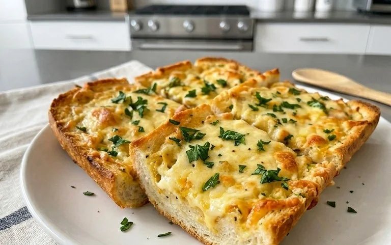 BEST CHEESY GARLIC BREAD RECIPE