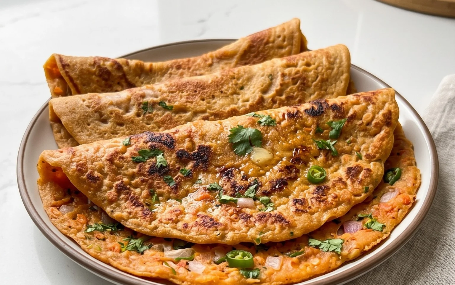 Masoor Dal Chilla | Savory Red Lentil Pancakes