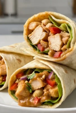 Thai Peanut Chicken Wraps