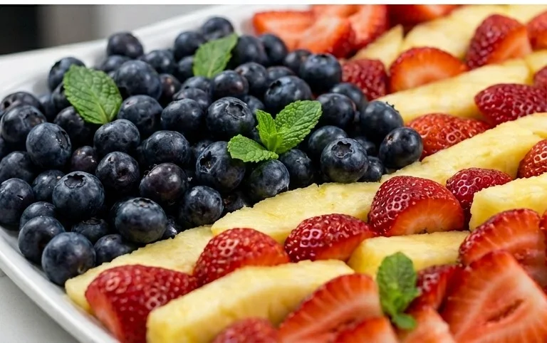 4th of July Fruit Platter Idea | How to Make an American Flag
