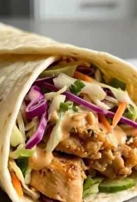 Thai Chicken Wrap with Crunchy Asian Slaw