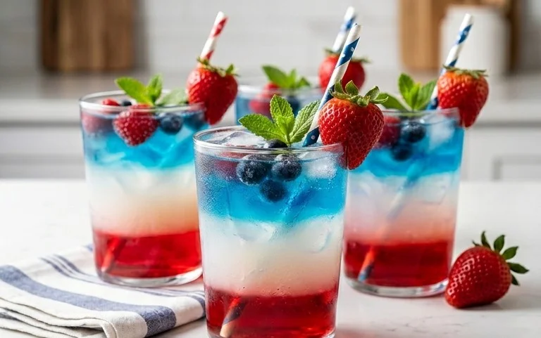 July 4th Layered Drinks Recipe