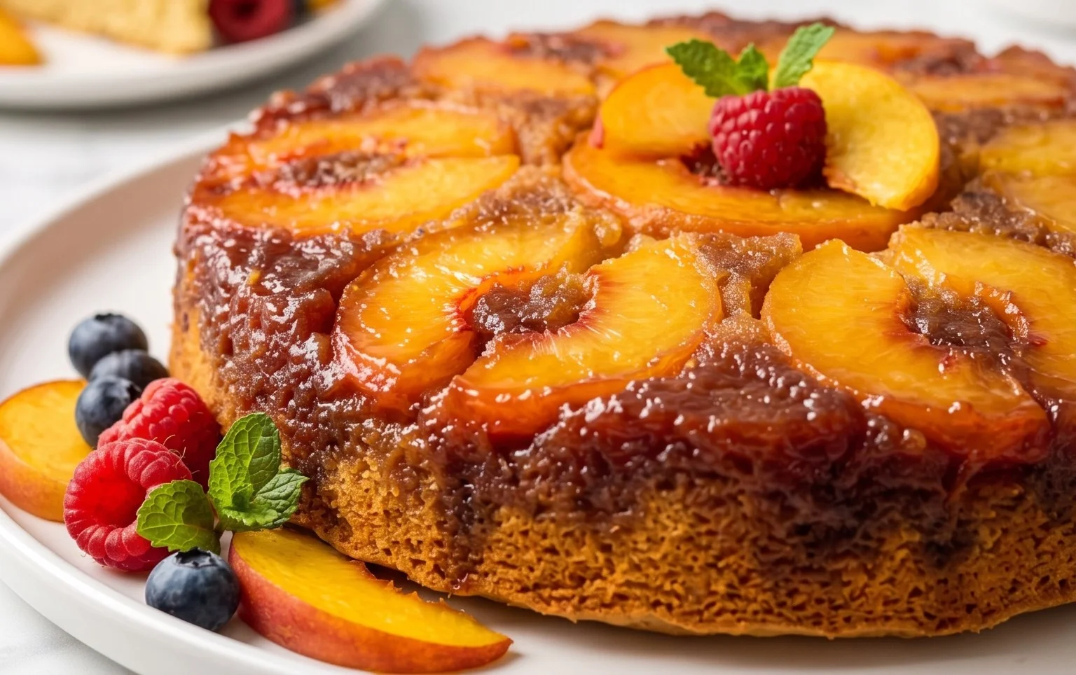 Peach Upside-Down Cake Recipe