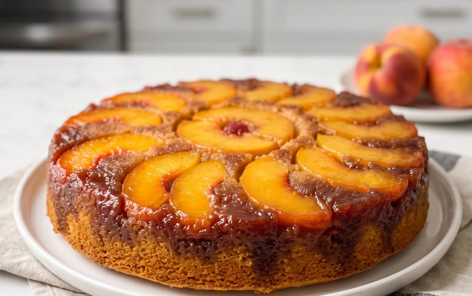 Peach Upside-Down Cake Recipe
