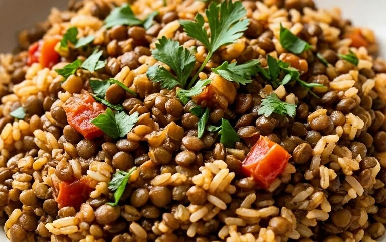 Easy Mediterranean Lentils and Rice