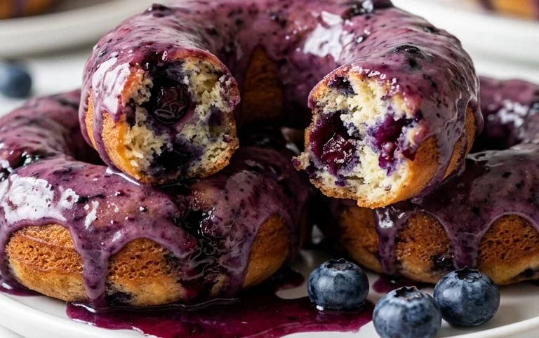 Wild Blueberry Cake Donuts