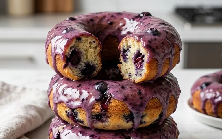 Wild Blueberry Cake Donuts