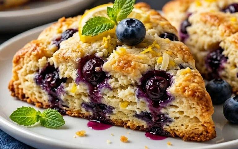 Almond Flour Lemon Blueberry Scones