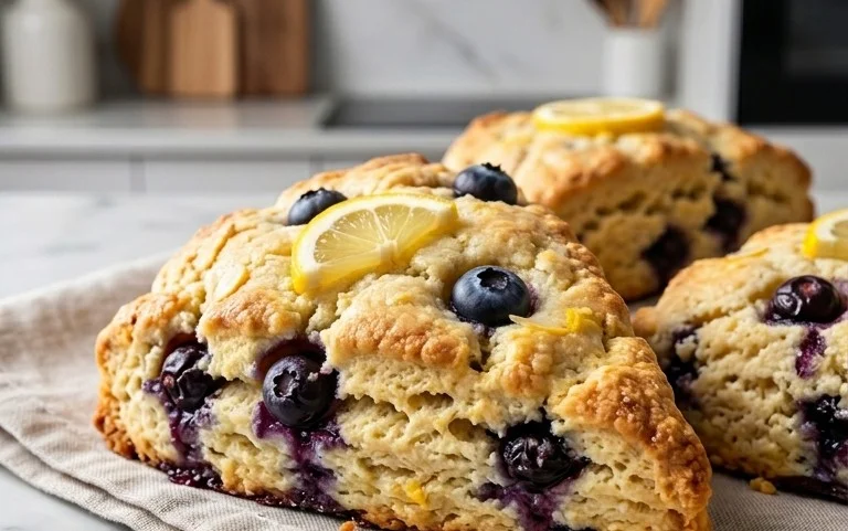 Almond Flour Lemon Blueberry Scones