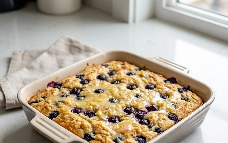 Lemon Blueberry Baked Oats